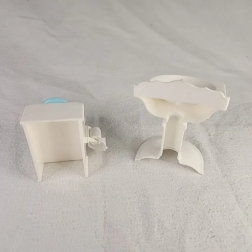 Bathroom Barbie Potty Training Accessories Mattel Toilet With Paper Sink 1996